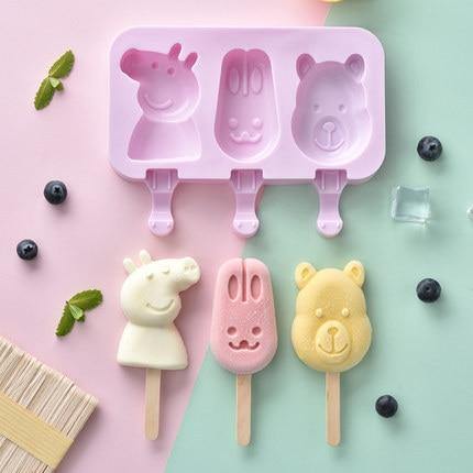 Silicone Cartoon Homemade Ice Cream Molds