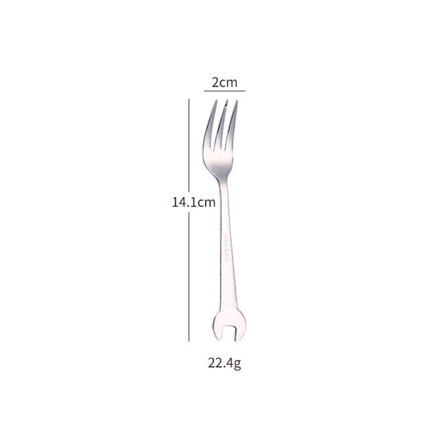 Creative Wrench Shape Fork Spoon Cutlery Set