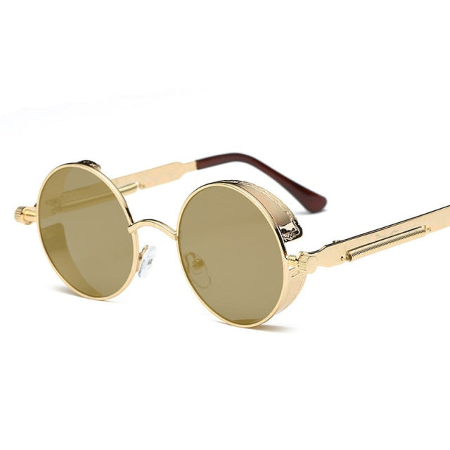 Creative Round Retro Round Metal Sunglasses - UTILITY5STORE