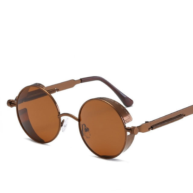 Creative Round Retro Round Metal Sunglasses - UTILITY5STORE