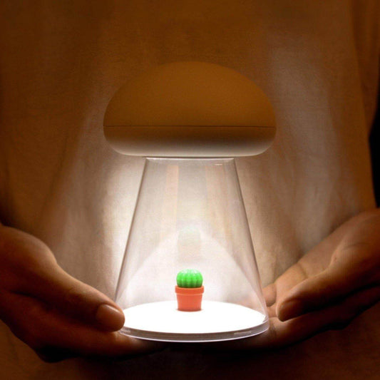 Rechargeable White Cactus USB Mushroom Night Lamp