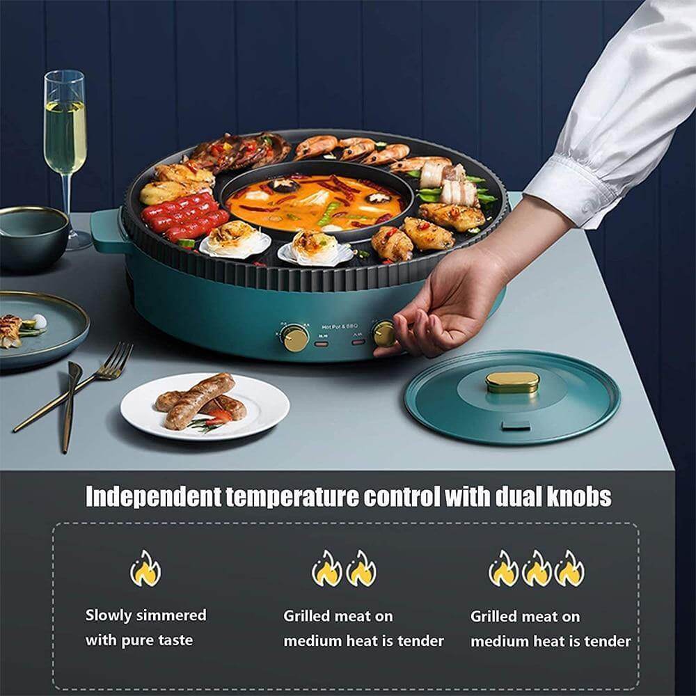 Korean Style Non-stick Smokeless Electric Barbecue Grill - UTILITY5STORE