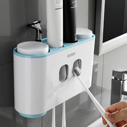 Wall-Mounted Smart Toothpaste Storage Dispenser