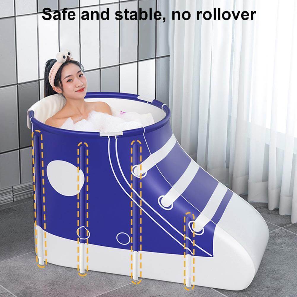 Portable Shoe-shaped Folding Bathtub