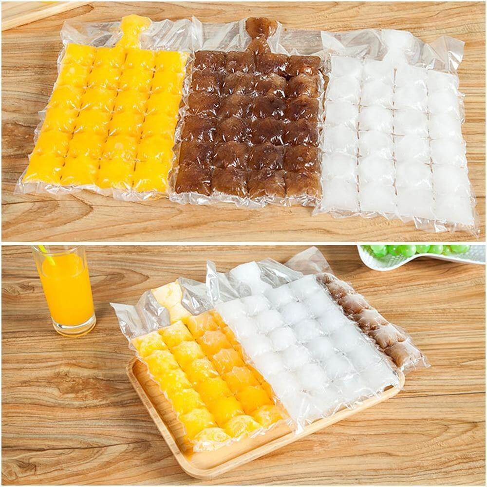 Self-Sealing Disposable Ice Cube Tray Mold