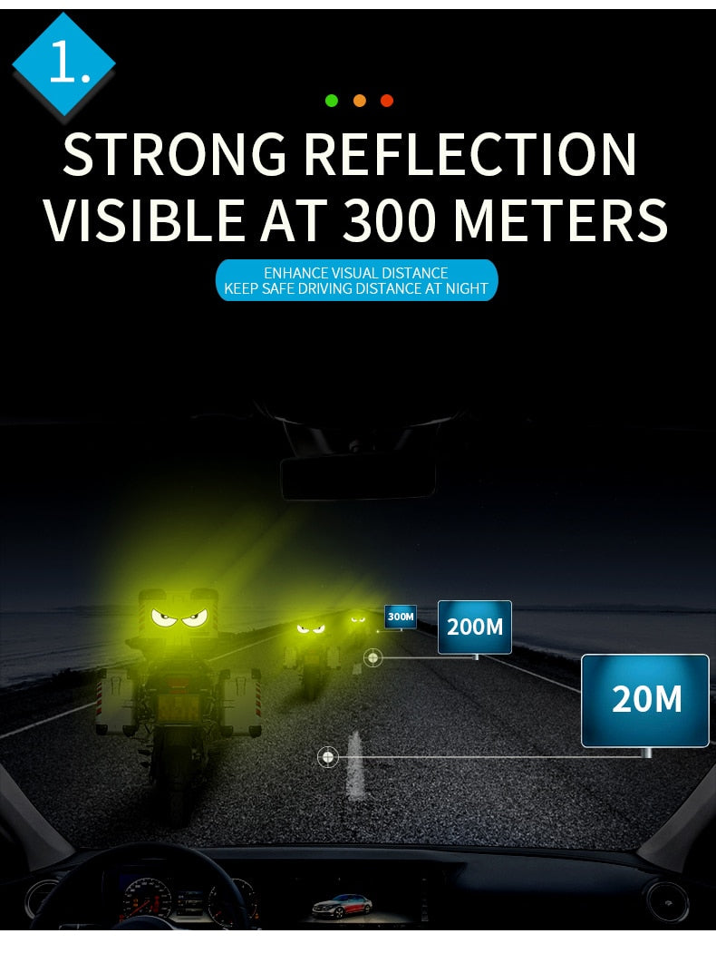 Luminous Eyes Reflective Car Stickers