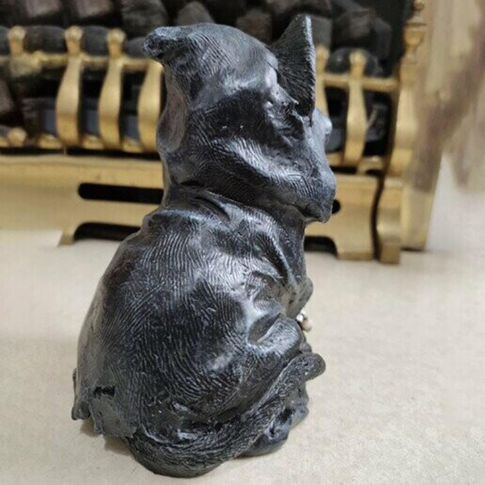 Resin Black Cat Statue Decor