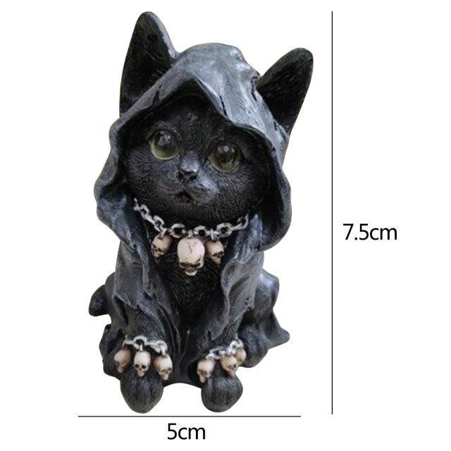 Resin Black Cat Statue Decor