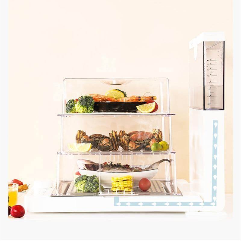 Large Capacity Multi-Layer Folding Electric Steamer Box