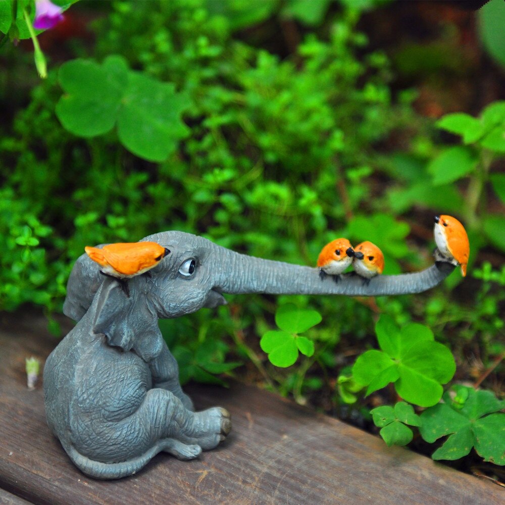 Lucky Elephant Fairy Garden Ornament
