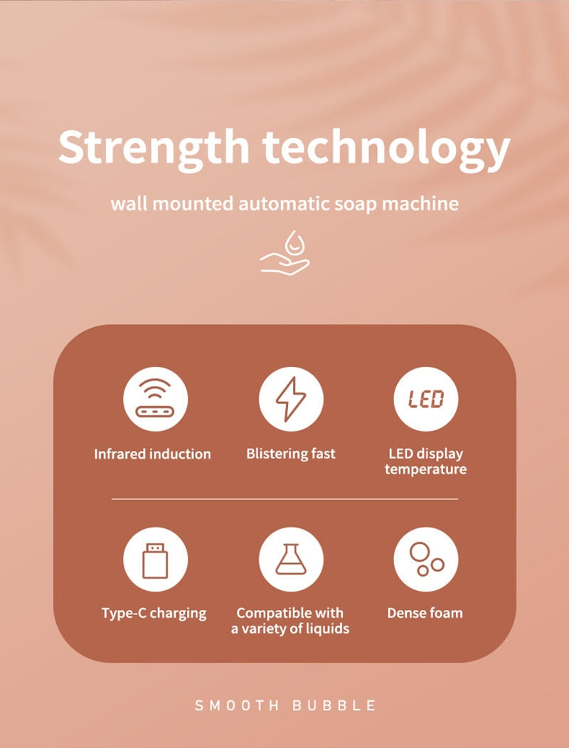 Temperature Display Automatic Soap Dispenser - UTILITY5STORE