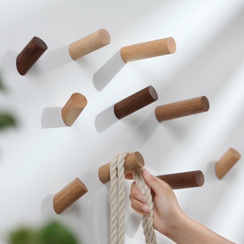 Nordic Wooden Easy Wall-Mounted Clothes Hanger