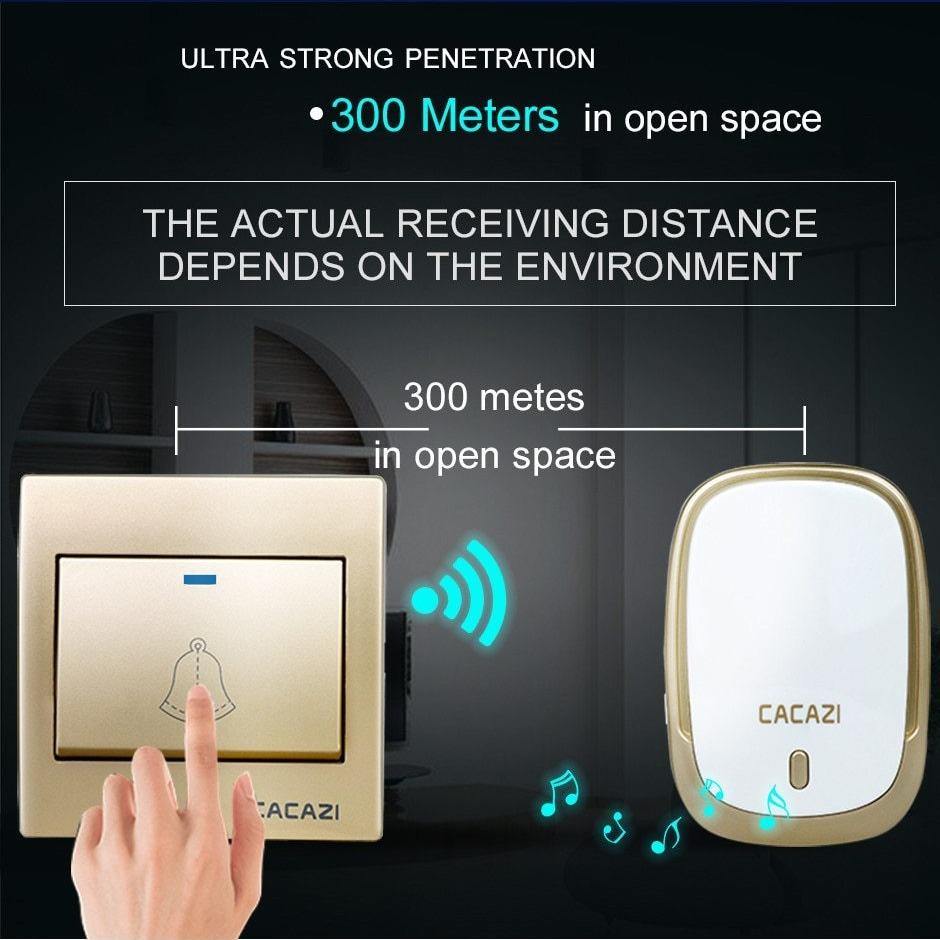 Waterproof Cordless Wireless Doorbell