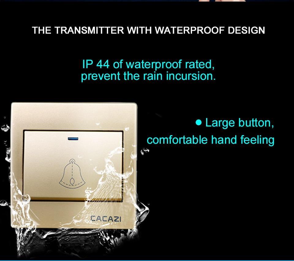 Waterproof Cordless Wireless Doorbell