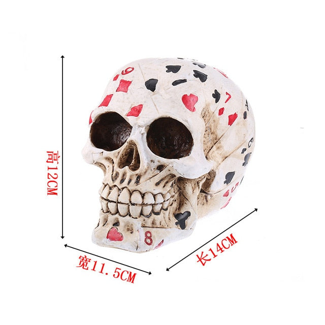 Skull Resin Skeleton Halloween Decoration