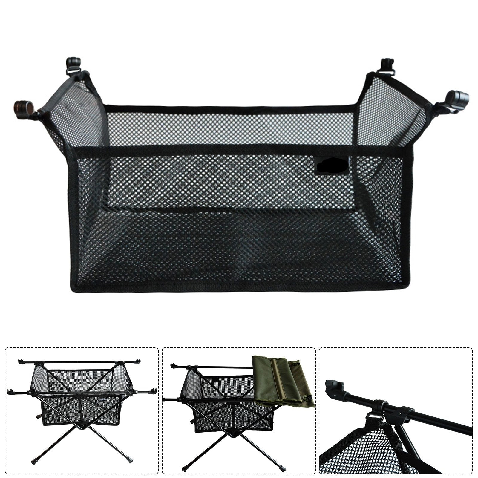 Portable Folding Table Storage Net Shelf