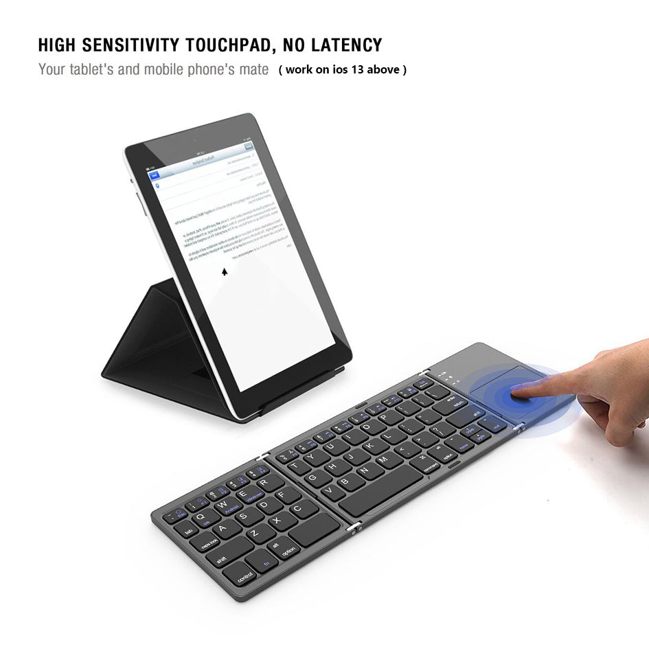 Universal Mini Foldable Wireless Keyboard with Touchpad