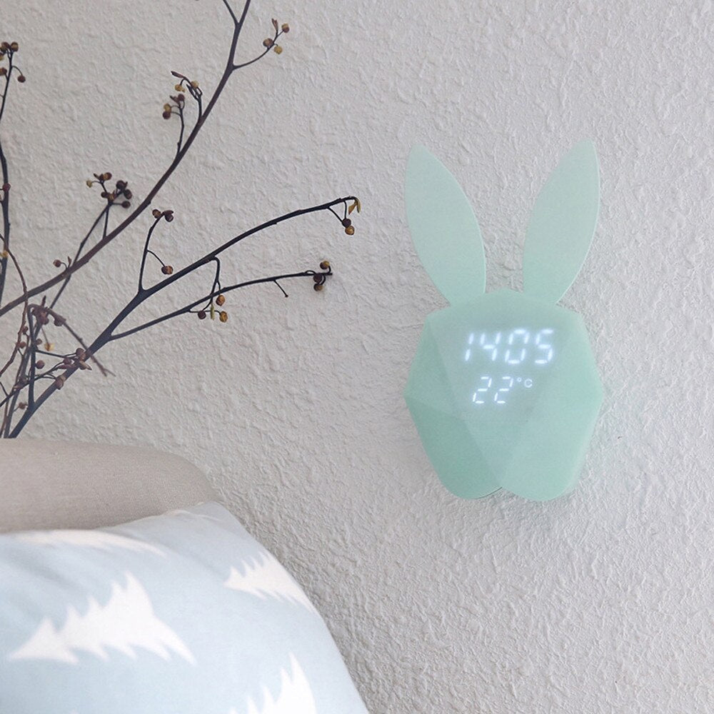 Cute Rabbit USB Alarm Clock Led Light