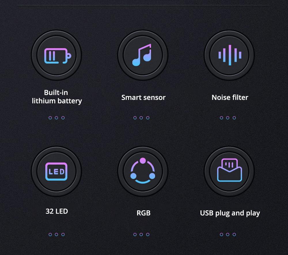 Voice Rhythm Sensor Atmosphere LED Light