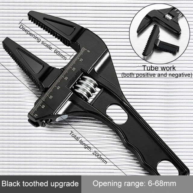 Aluminium Universal Adjustable Wrench Tool