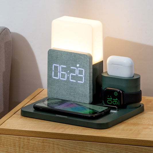 Modern Alarm Clock Wireless Charger Desk Lamp - UTILITY5STORE