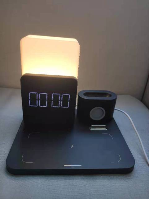 Modern Alarm Clock Wireless Charger Desk Lamp - UTILITY5STORE