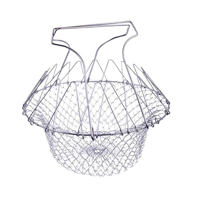 Multifunctional Foldable Steam Fry Cooking Mesh Strainer