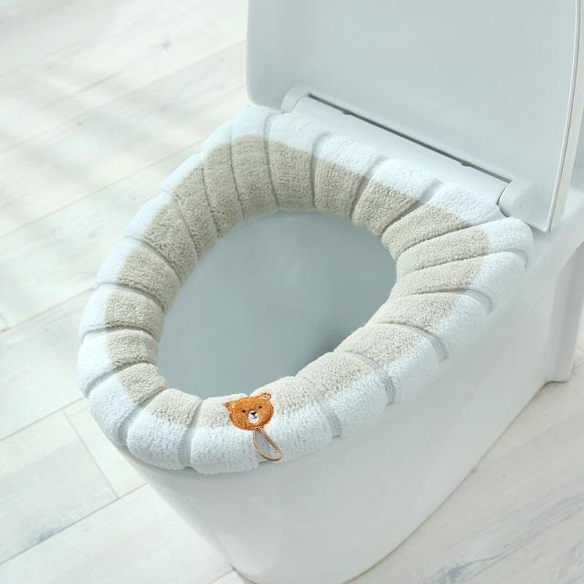 Cute Comfy Pumpkin Pattern Bathroom Toilet Seat Cover