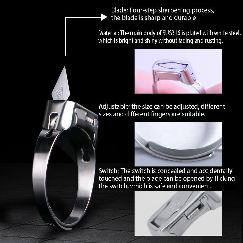 Stainless Steel Survival Self Defense Ring