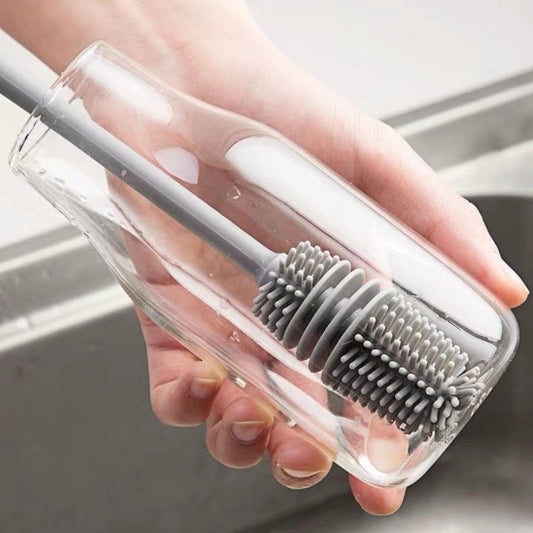 Long Handle Silicone Easy Glass Cleaning Brush