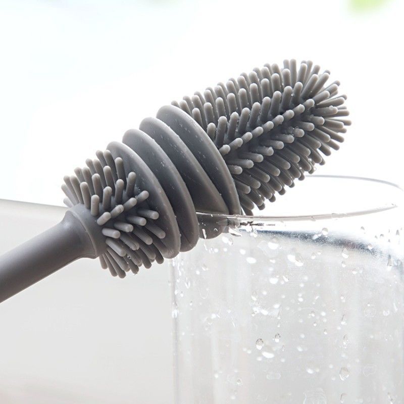 Long Handle Silicone Easy Glass Cleaning Brush