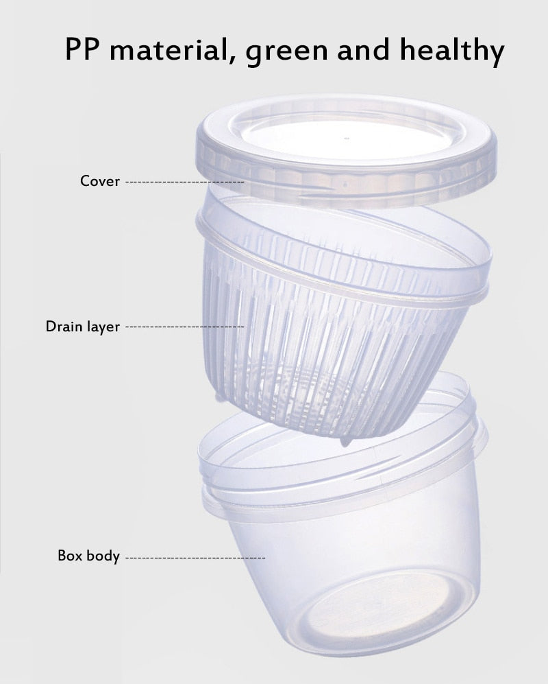 Vegetable Fresh-Keeping Drainer Mini Container