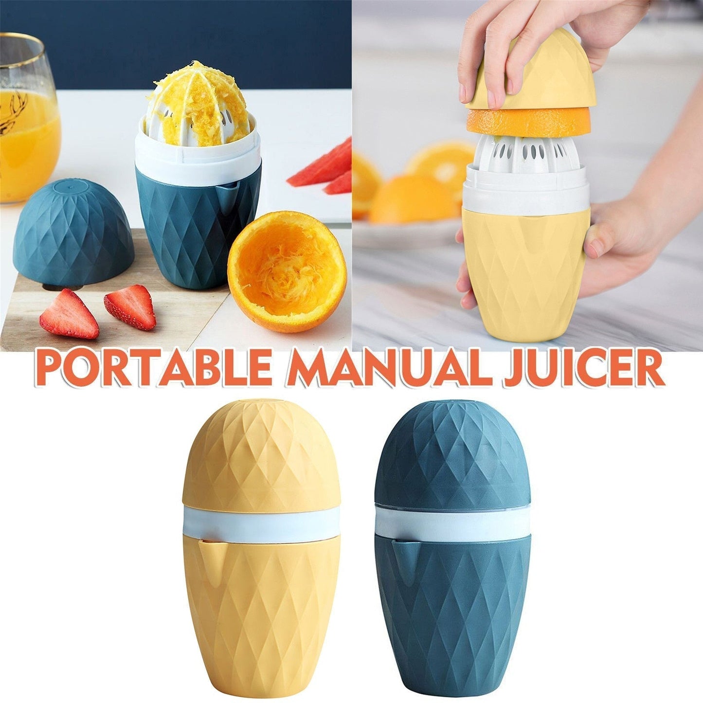 Portable Mini Orange Lemon Press Hand Squeezer