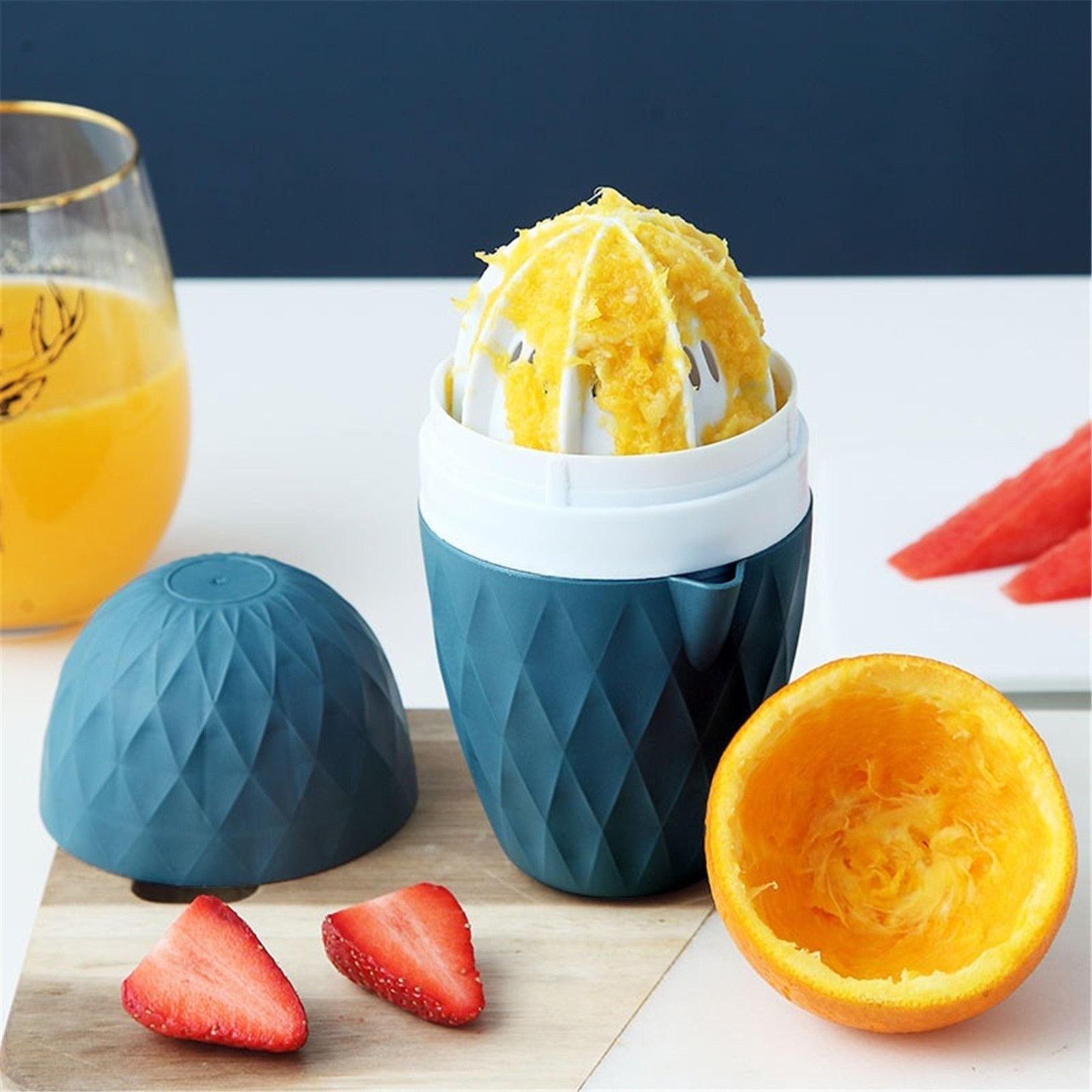 Portable Mini Orange Lemon Press Hand Squeezer