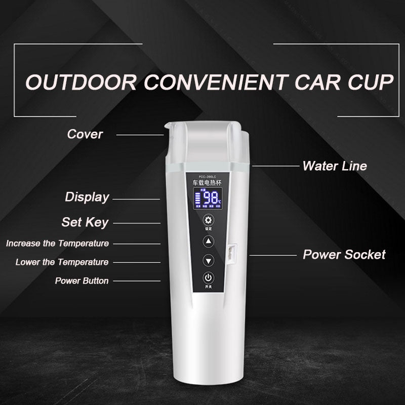 Smart Heating Digital Car Thermos