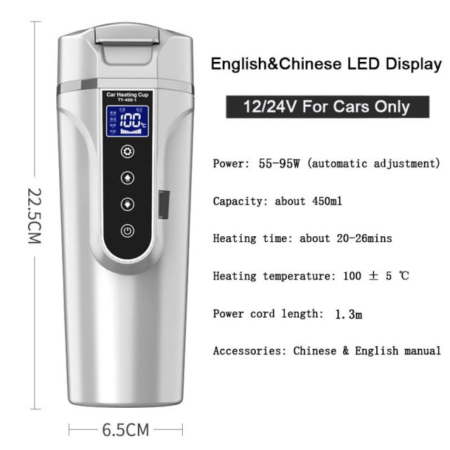 Smart Heating Digital Car Thermos