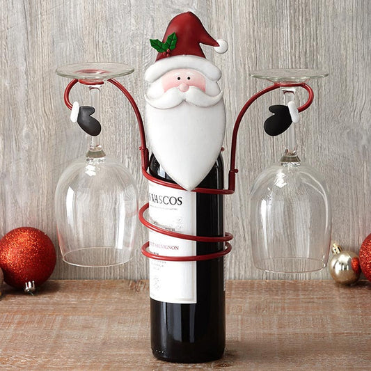 Christmas Wine Bottle Glass Holder
