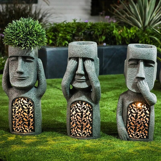 Easter Island Statue Garden Flower Pot