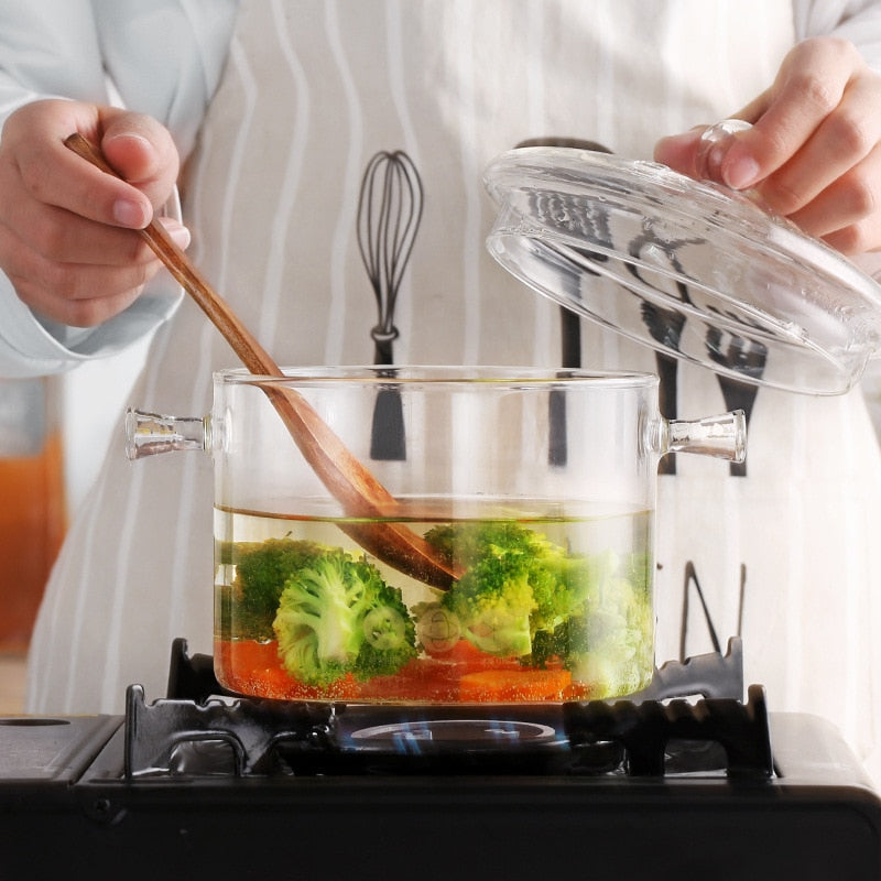 Transparent Glass Heat-Resistant Soup Pot