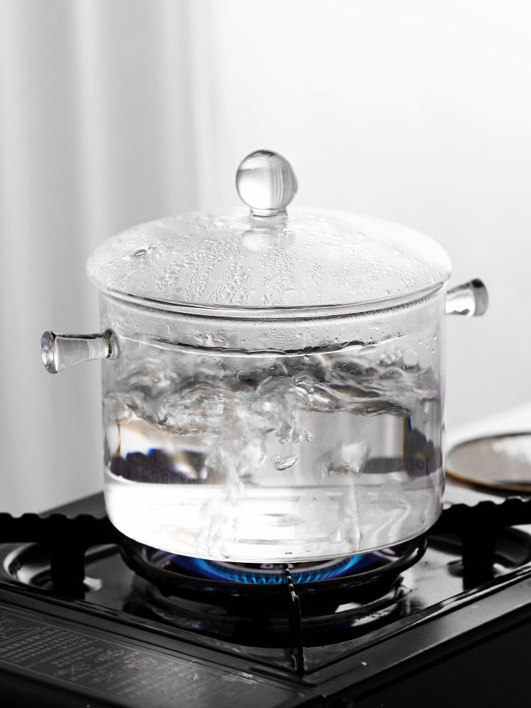 Transparent Glass Heat-Resistant Soup Pot