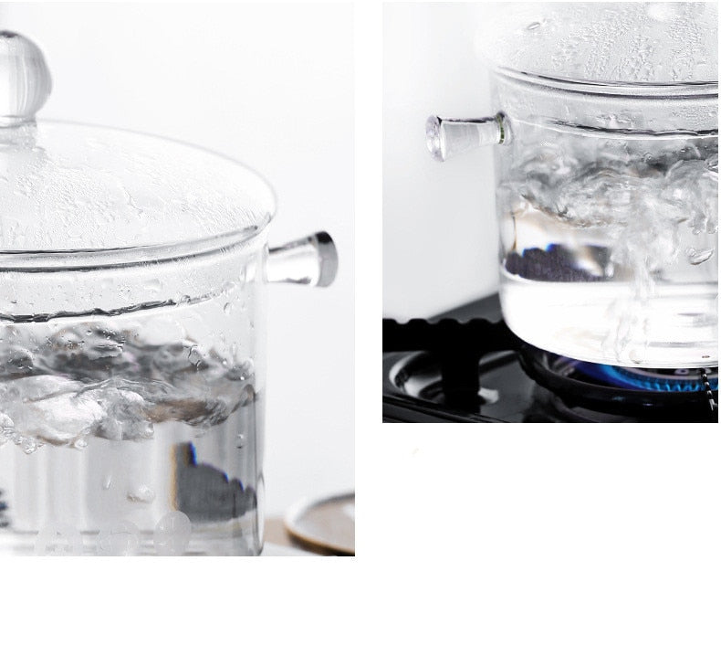 Transparent Glass Heat-Resistant Soup Pot