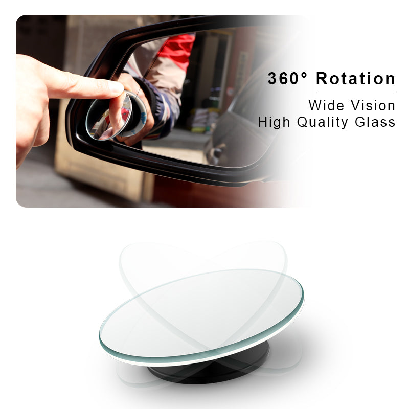 360 Wide Angle Wing Mirror Blind Spot Extension Mirror - UTILITY5STORE