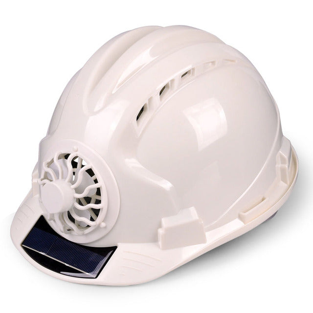 Solar Power Cooling Fan Safety Helmet