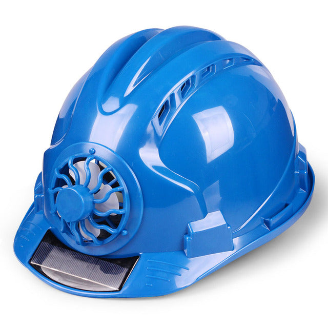 Solar Power Cooling Fan Safety Helmet