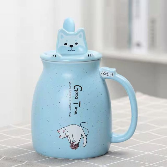 Cute Cartoon Kitty Mug Set