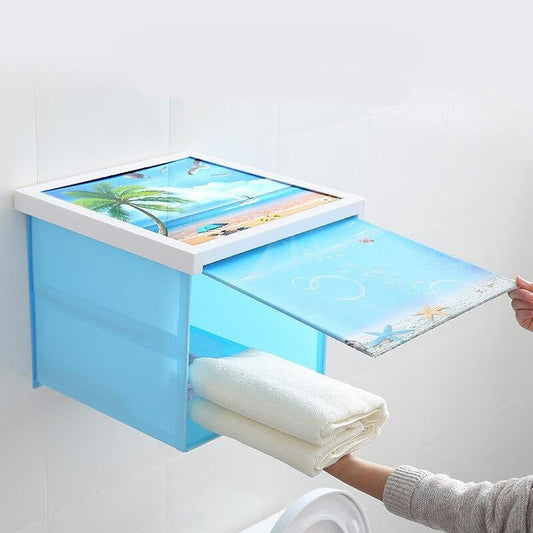 Wall-mounted Waterproof Bathroom Rack Clothes Cabinet