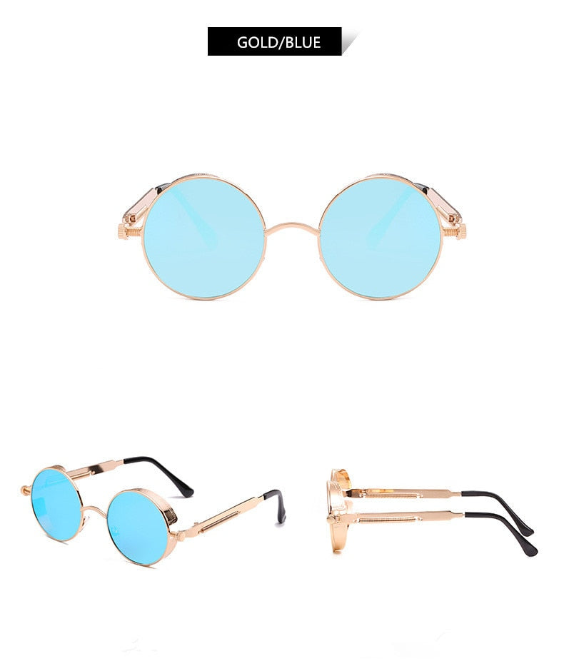 Creative Round Retro Round Metal Sunglasses - UTILITY5STORE