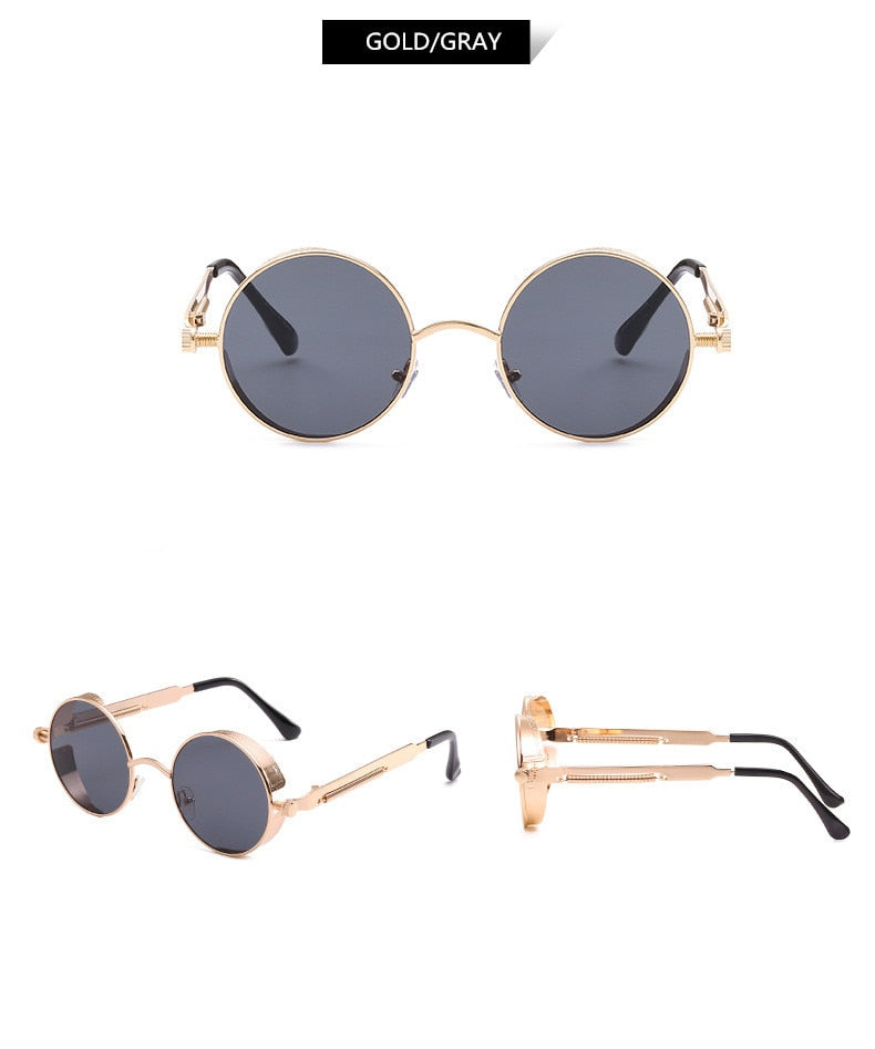 Creative Round Retro Round Metal Sunglasses - UTILITY5STORE