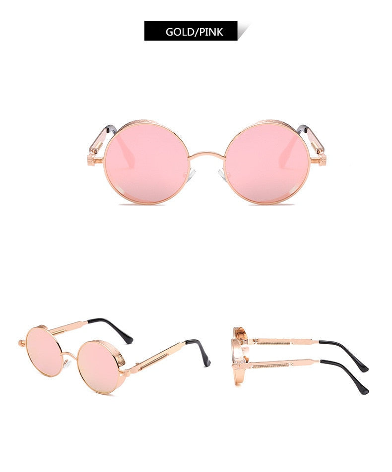 Creative Round Retro Round Metal Sunglasses - UTILITY5STORE