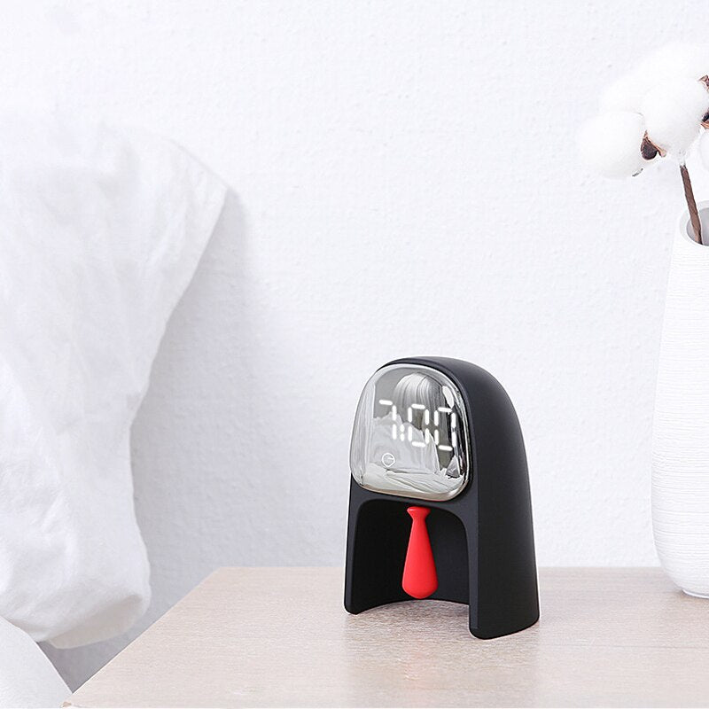 Creative LED Voice Control Gentleman Alarm Clock - UTILITY5STORE